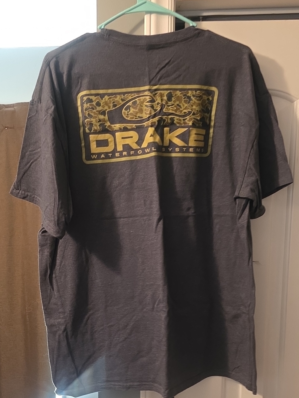 Drake Short Sleeve Tee in Charcoal with Gold Logo